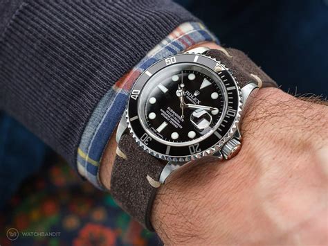 canvas band for rolex|best strap for rolex submariner.